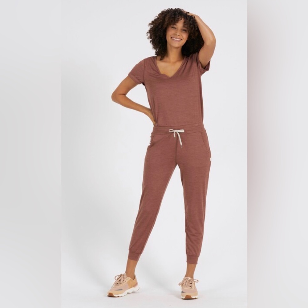 Vuori All Day Romper - Terracotta Heather